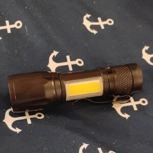 Very Bright!!Powerful,Compact Black Flashlight with Yellow LED Panel